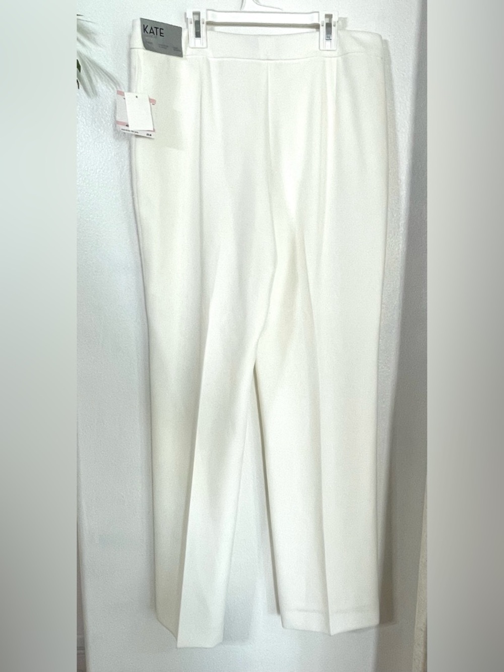 NWT Kasper Kate Classic Fit White Dress Pants Women’s Size 12 - Picture 3 of 6